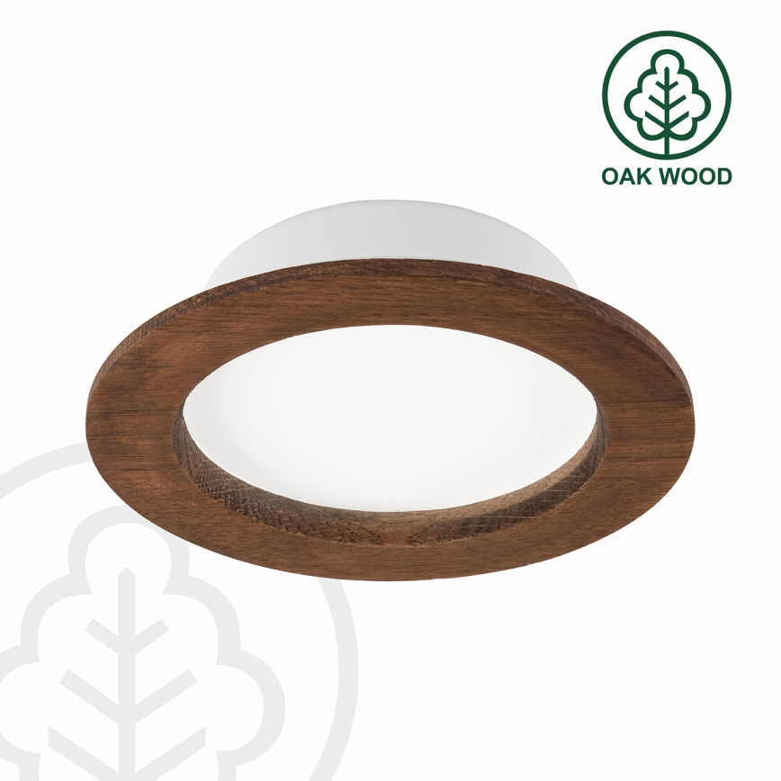 LED Inbouwspot WOODY SPOT LED/12,5W/230V 4000K kersenhout Ø 16 cm