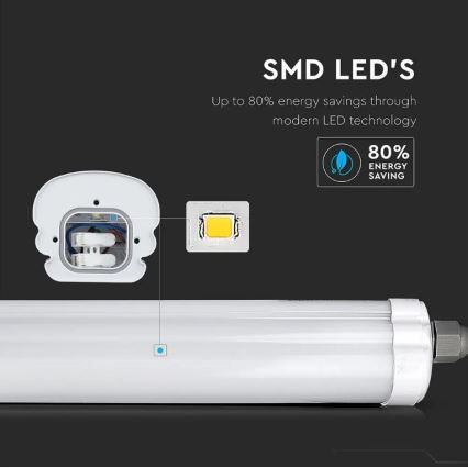 LED Industrie Lamp G-SERIES LED/36W/230V 120 cm 6400K IP65