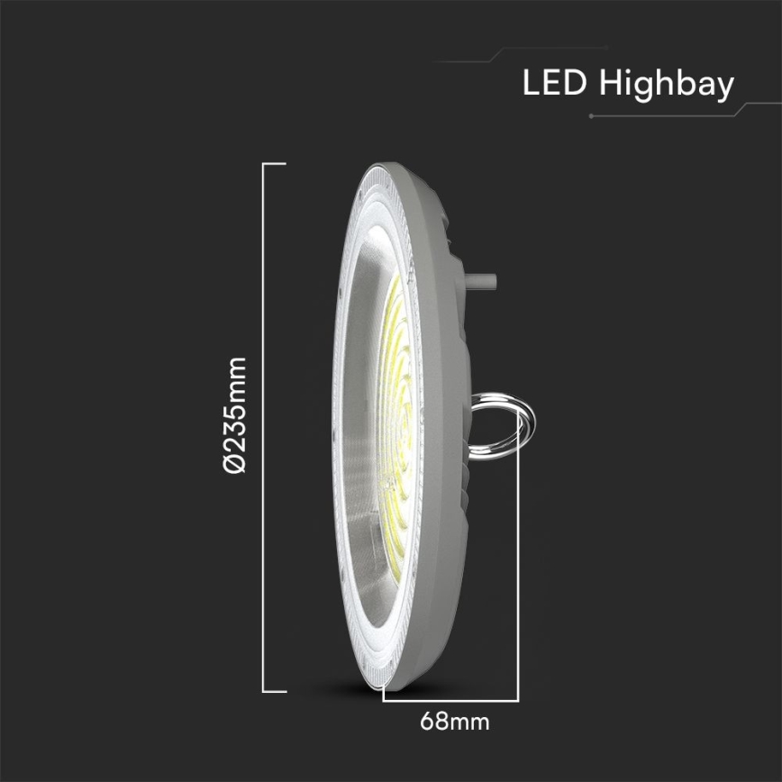 LED Industriële lamp High Bay LED/100W/230V 3000/4000/6500K IP65 ø 23,5 cm