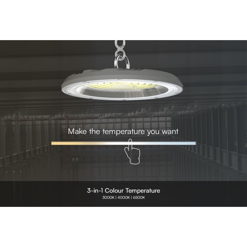 LED Industriële lamp High Bay LED/150W/230V 3000/4000/6500K IP65 ø 27,7 cm