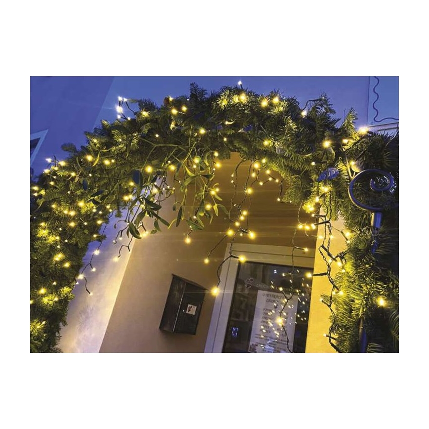 LED Kerst buitenketting 200xLED/8 standen 8,6m IP44 warm wit
