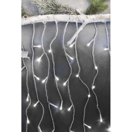 LED kerst buitenketting 300xLED/8 standen10m IP44 koel wit + afstandsbediening