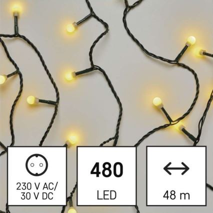 LED Kerst buitenketting 480xLED/53m IP44 warm wit