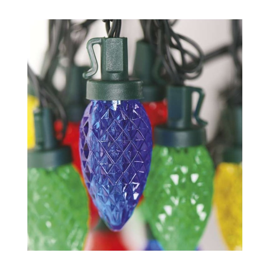 LED Kerst buitenketting 50xLED/8 standen 14,8m IP44 multicolor