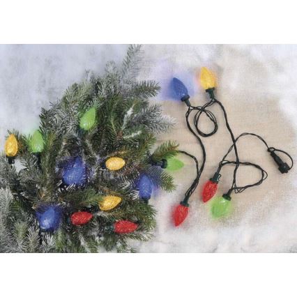 LED Kerst buitenketting 50xLED/8 standen 14,8m IP44 multicolor