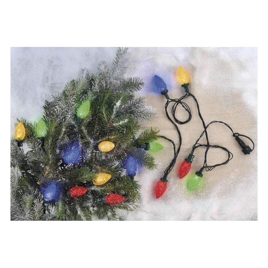 LED Kerst buitenketting 50xLED/8 standen 14,8m IP44 multicolor