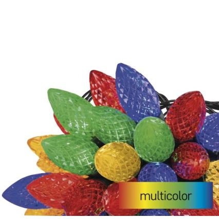 LED Kerst buitenketting 50xLED/8 standen 14,8m IP44 multicolor