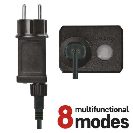 LED Kerst buitenketting 50xLED/8 standen 14,8m IP44 multicolor