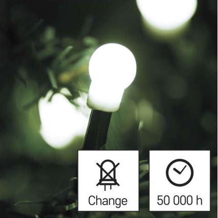 LED Kerst buitenketting 80xLED/13m IP44 koel wit
