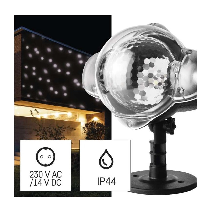 LED kerst buitenprojector LED/4W/230V IP44 wit