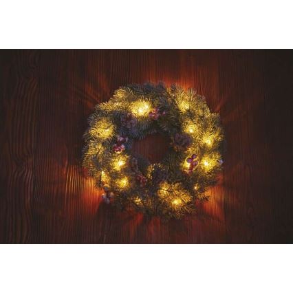 LED Kerst Decoratie 20xLED/2xAA d. 38 cm