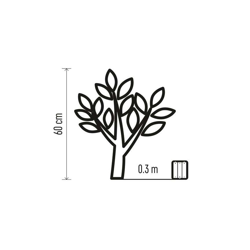 LED Kerst Decoratie 24xLED/3xAA