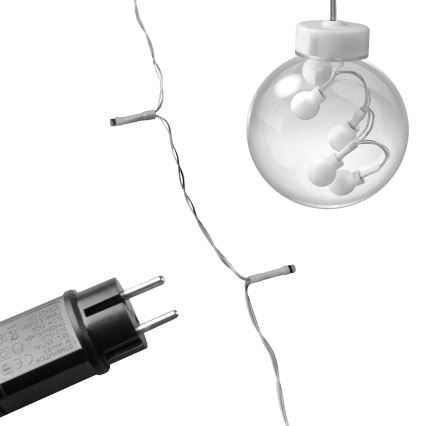 LED Kerst gordijn WISH BALLS 108xLED/8 Functies 4,5 m warm wit