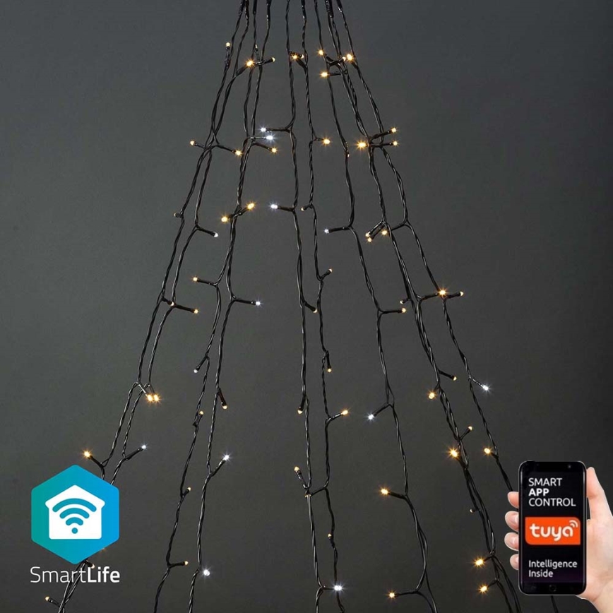 LED Kerst Lichtgordijn voor Buiten 200xLED/8 functies 10x2m IP65 Wi-Fi Tuya warm tot koud wit