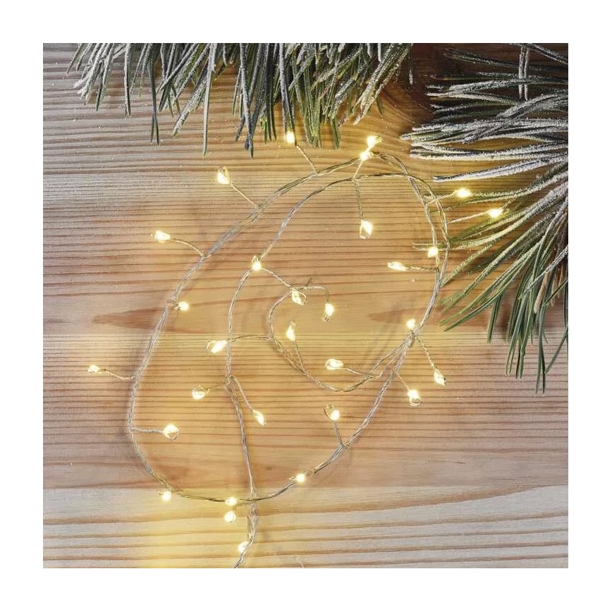 LED Kerst Lichtketting 100xLED/3xAA 2,7m warm wit