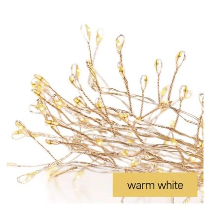 LED Kerst Lichtketting 100xLED/3xAA 2,7m warm wit