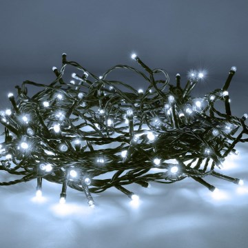 LED Kerst Lichtketting 200xLED/8 functies 15m IP44 koud wit