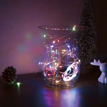 LED Kerst Lichtketting 50xLED/3xAA 5,25m meerdere kleuren