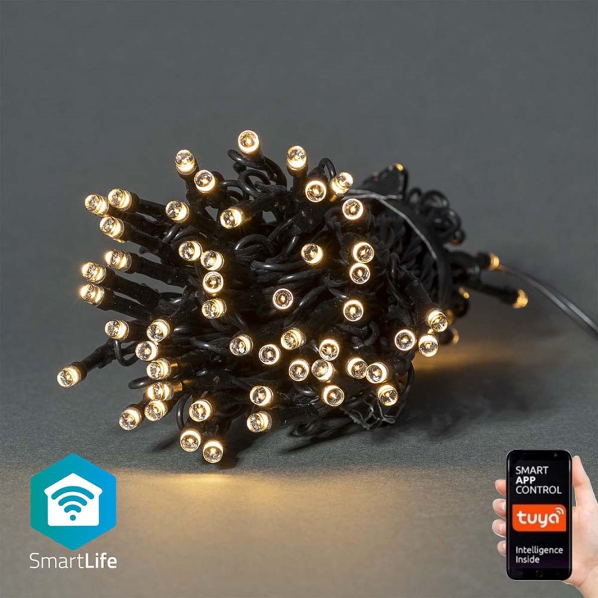 LED Kerst Lichtketting 50xLED/8 functies 10m IP65 Wi-Fi Tuya warm wit