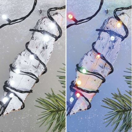 LED Kerst Lichtketting voor Buiten 100xLED/8 modi 15m IP44 koud wit/meerdere kleuren