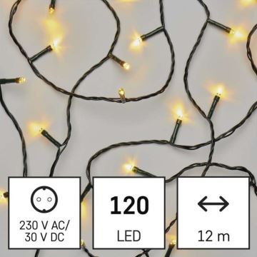 LED Kerst Lichtketting voor Buiten 120xLED/8 modi 17m IP44 warm wit