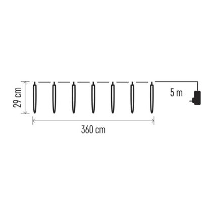 LED Kerst Lichtketting voor Buiten 140xLED/8,6m IP44