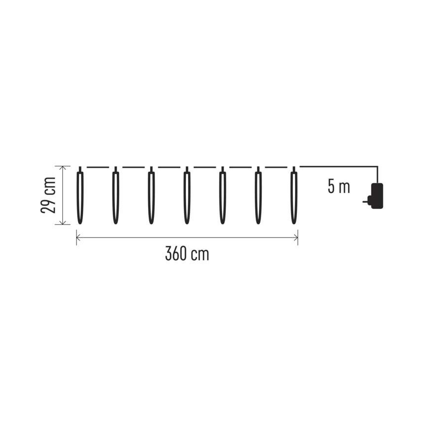 LED Kerst Lichtketting voor Buiten 140xLED/8,6m IP44