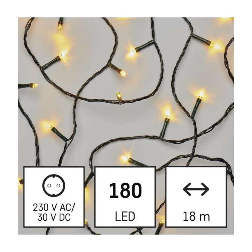 LED Kerst Lichtketting voor Buiten 180xLED/8 modi 23m IP44 warm wit