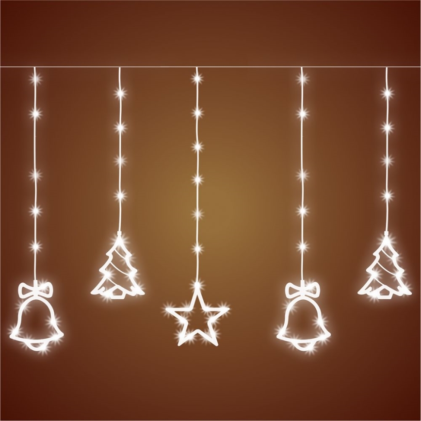 LED Kerst lichtketting voor buiten 186xLED 7m IP44 koud wit