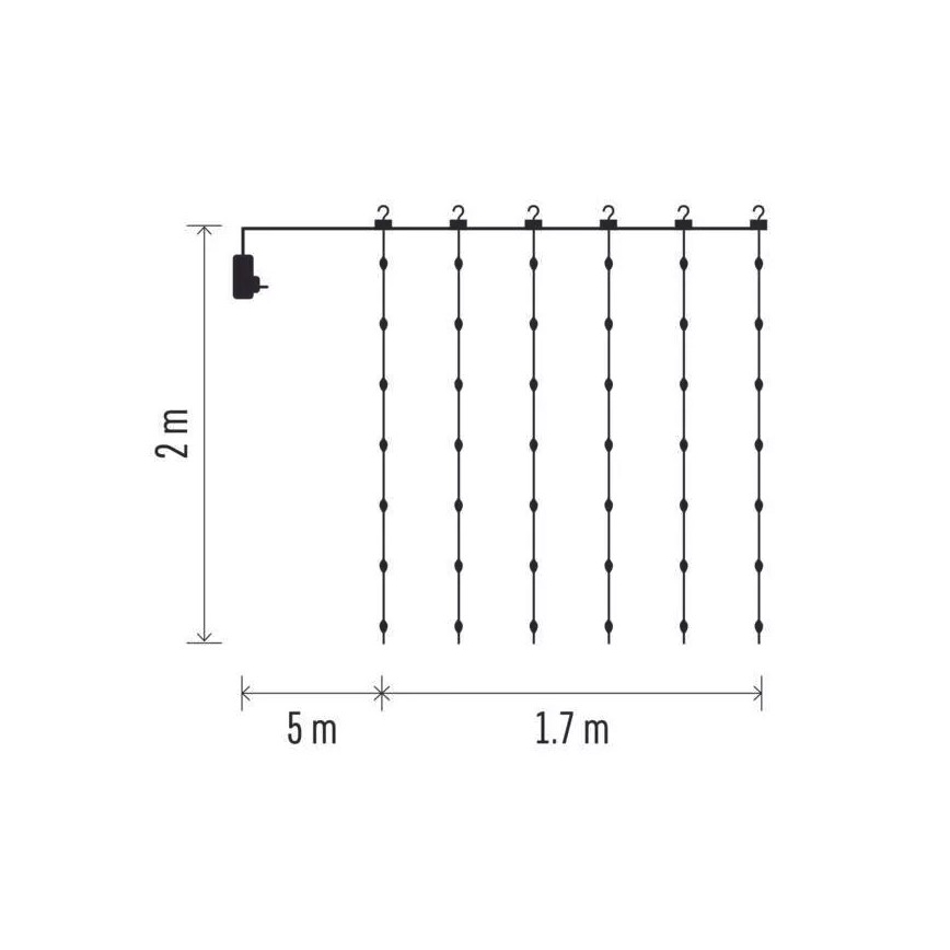 LED Kerst Lichtketting voor Buiten 240xLED/8 functies 6,7 m IP44 warm wit