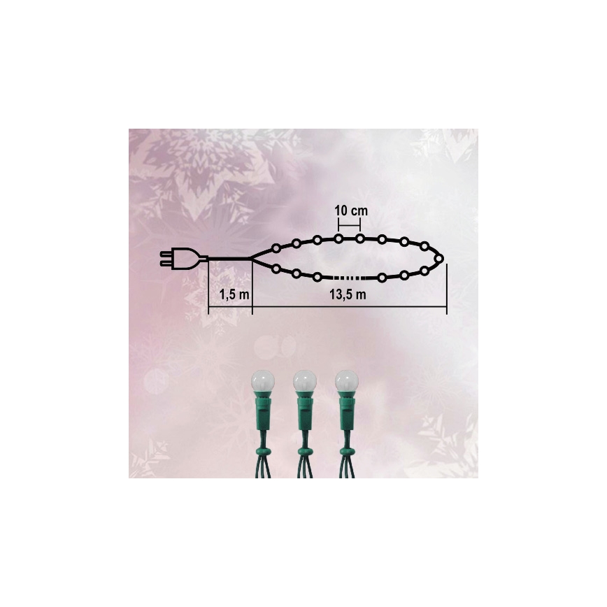 LED Kerst Lichtketting voor Buiten 500xLED 35m IP44 koud wit