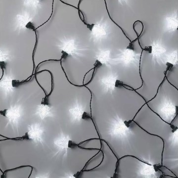 LED Kerst Lichtketting voor Buiten 50xLED/8 functies 14,8 m IP44 koud wit