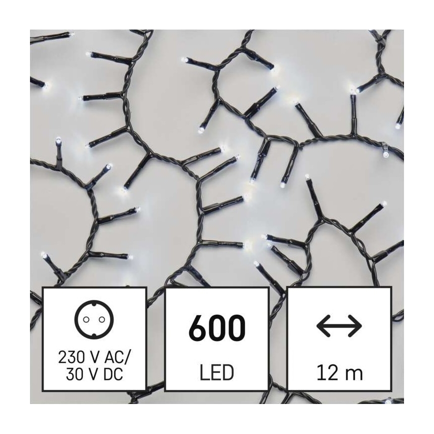 LED Kerst Lichtketting voor Buiten 600xLED/17m IP44 koud wit