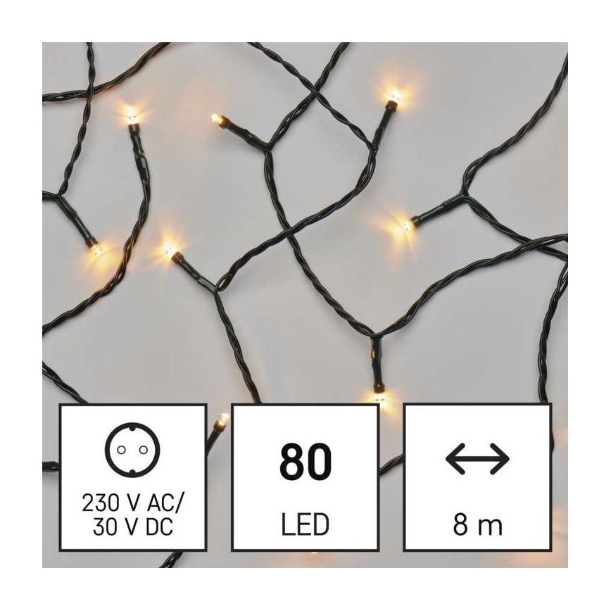 LED Kerst Lichtketting voor Buiten 80xLED/13m IP44 vintage