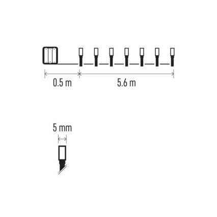 LED Kerst Lichtketting voor Buiten 80xLED/6,1m IP44 warm wit