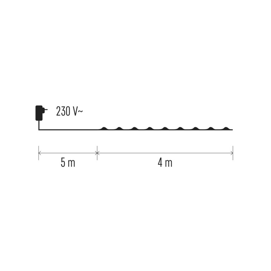 LED Kerst Lichtketting voor Buiten NANO 40xLED 9m IP44 warm wit
