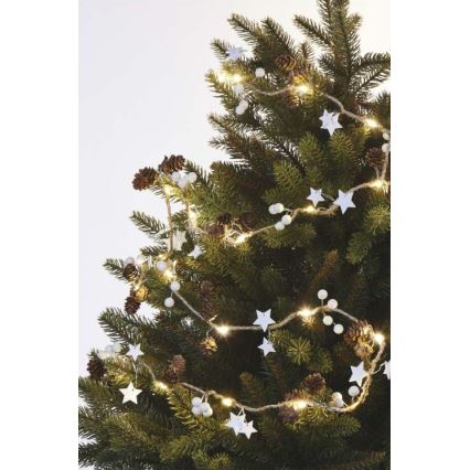 LED Kerst lichtsnoer 20xLED/2xAA 2m