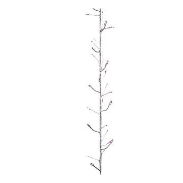 LED Kerst lichtsnoer voor binnen NANO 100xLED/3xAA 2,9m roze