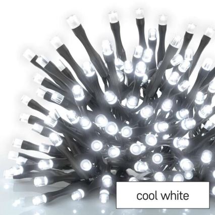 LED Kerst lichtsnoer voor buiten 100xLED/10m IP44 koud wit