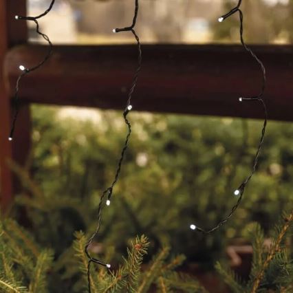 LED Kerst lichtsnoer voor buiten 100xLED/2,5x0,9m IP44 koud wit