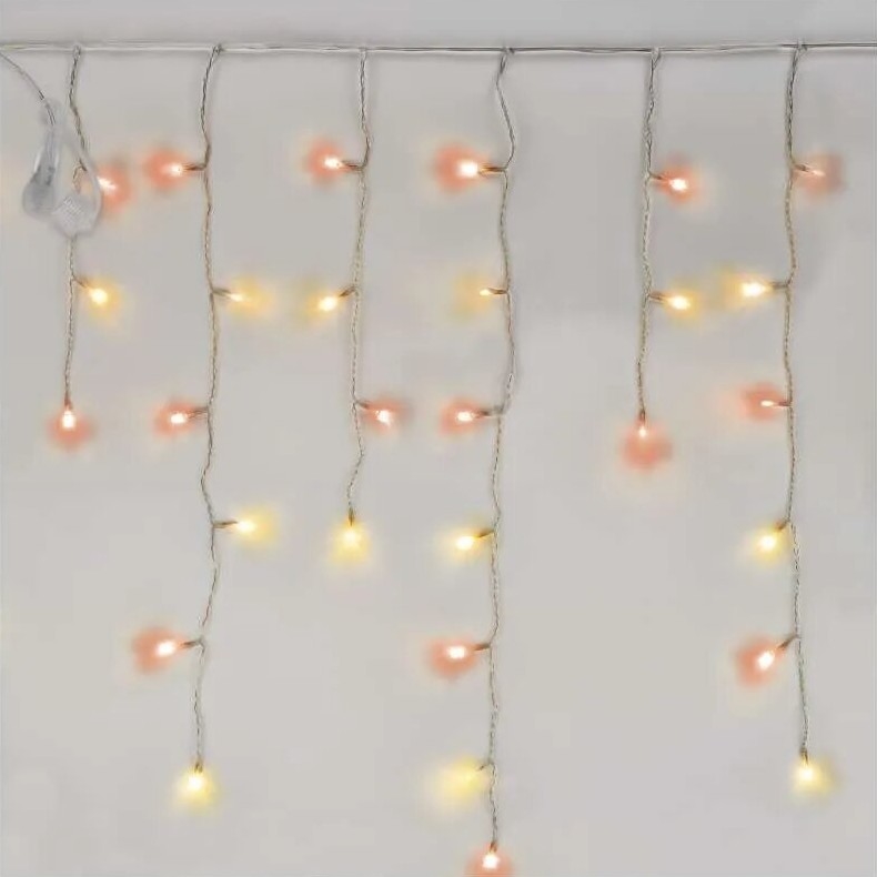 LED Kerst lichtsnoer voor buiten 100xLED/2,5x0,9m IP44 rood/vintage