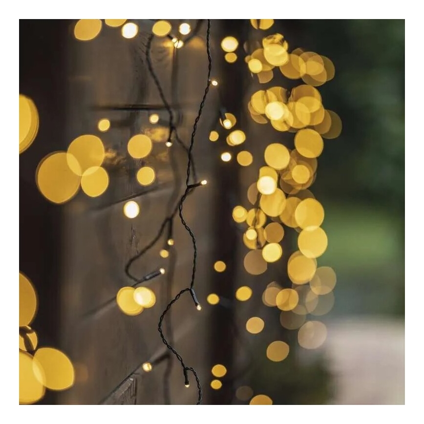 LED Kerst lichtsnoer voor buiten 100xLED/2,5x0,9m IP44 warm wit