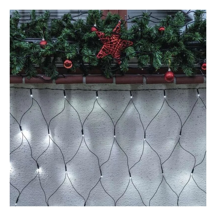 LED Kerst lichtsnoer voor buiten 160xLED/2x1,5m IP44 koud wit