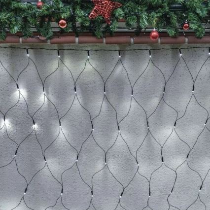 LED Kerst lichtsnoer voor buiten 160xLED/2x1,5m IP44 koud wit