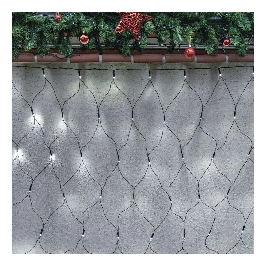 LED Kerst lichtsnoer voor buiten 160xLED/2x1,5m IP44 koud wit