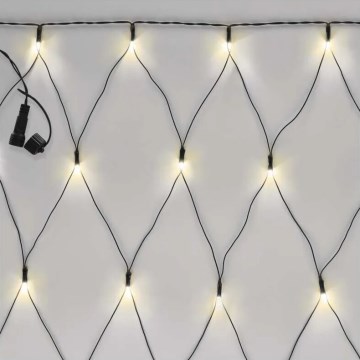 LED Kerst lichtsnoer voor buiten 160xLED/2x1,5m IP44 warm wit