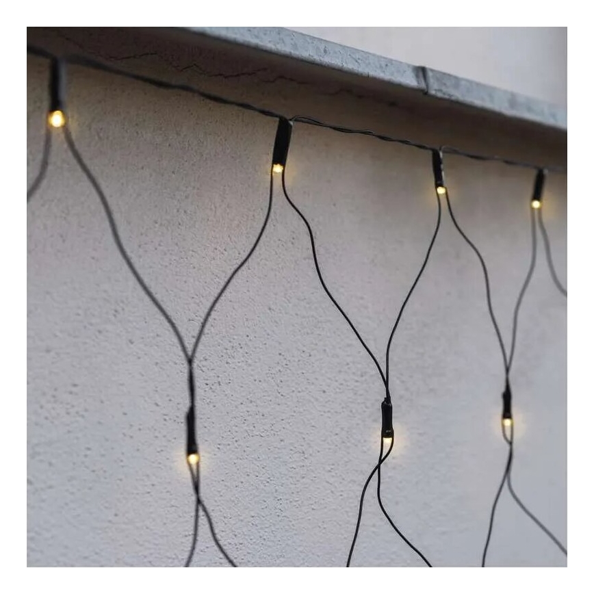 LED Kerst lichtsnoer voor buiten 160xLED/2x1,5m IP44 warm wit