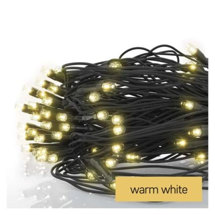 LED Kerst lichtsnoer voor buiten 160xLED/2x1,5m IP44 warm wit
