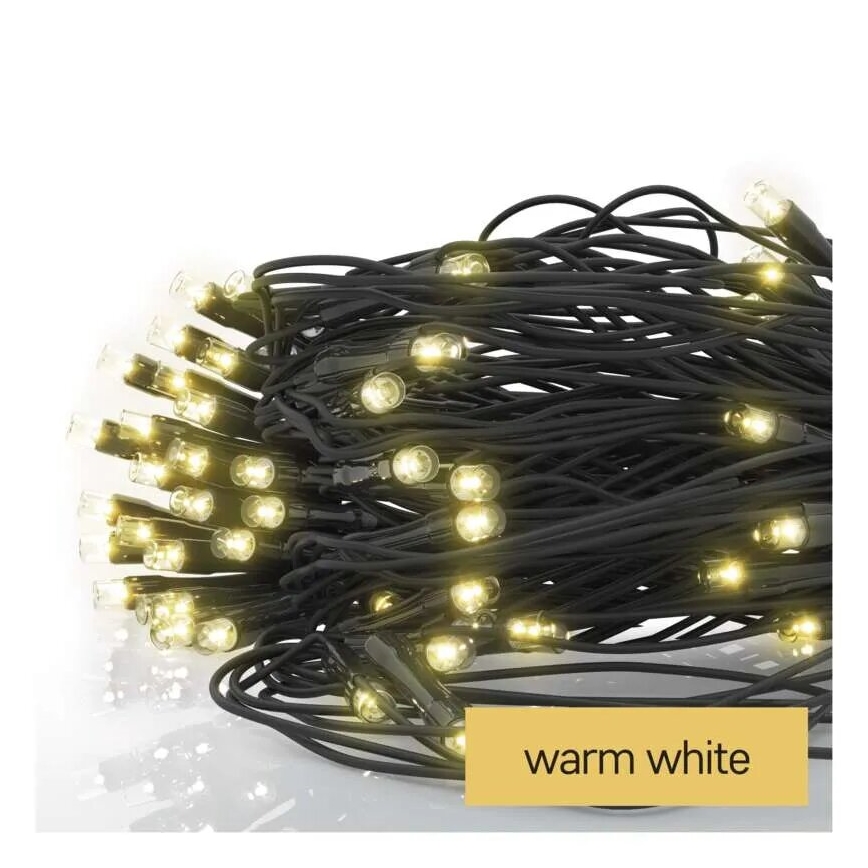 LED Kerst lichtsnoer voor buiten 160xLED/2x1,5m IP44 warm wit