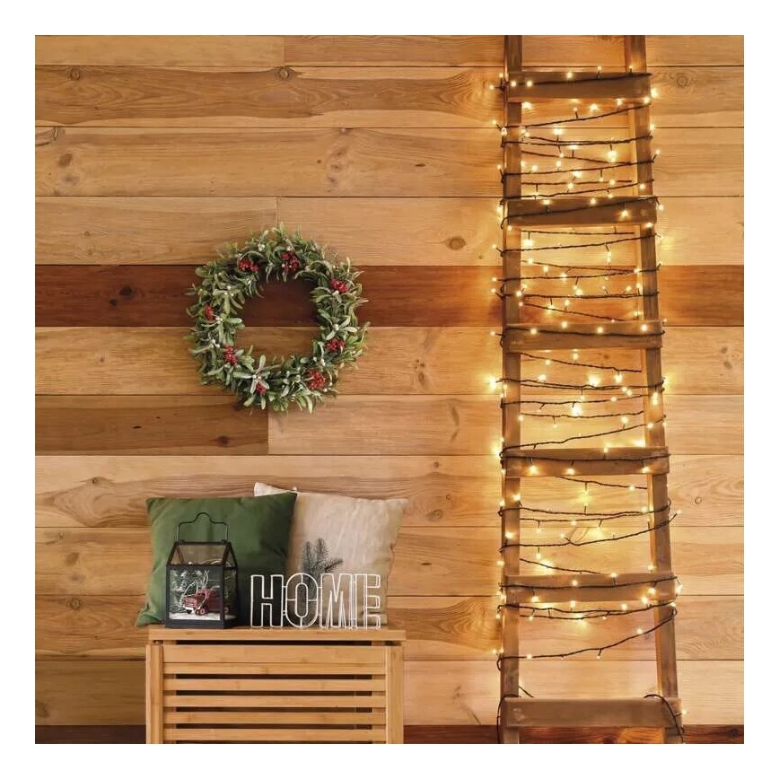 LED Kerst lichtsnoer voor buiten 50xLED/5m IP44 warm wit